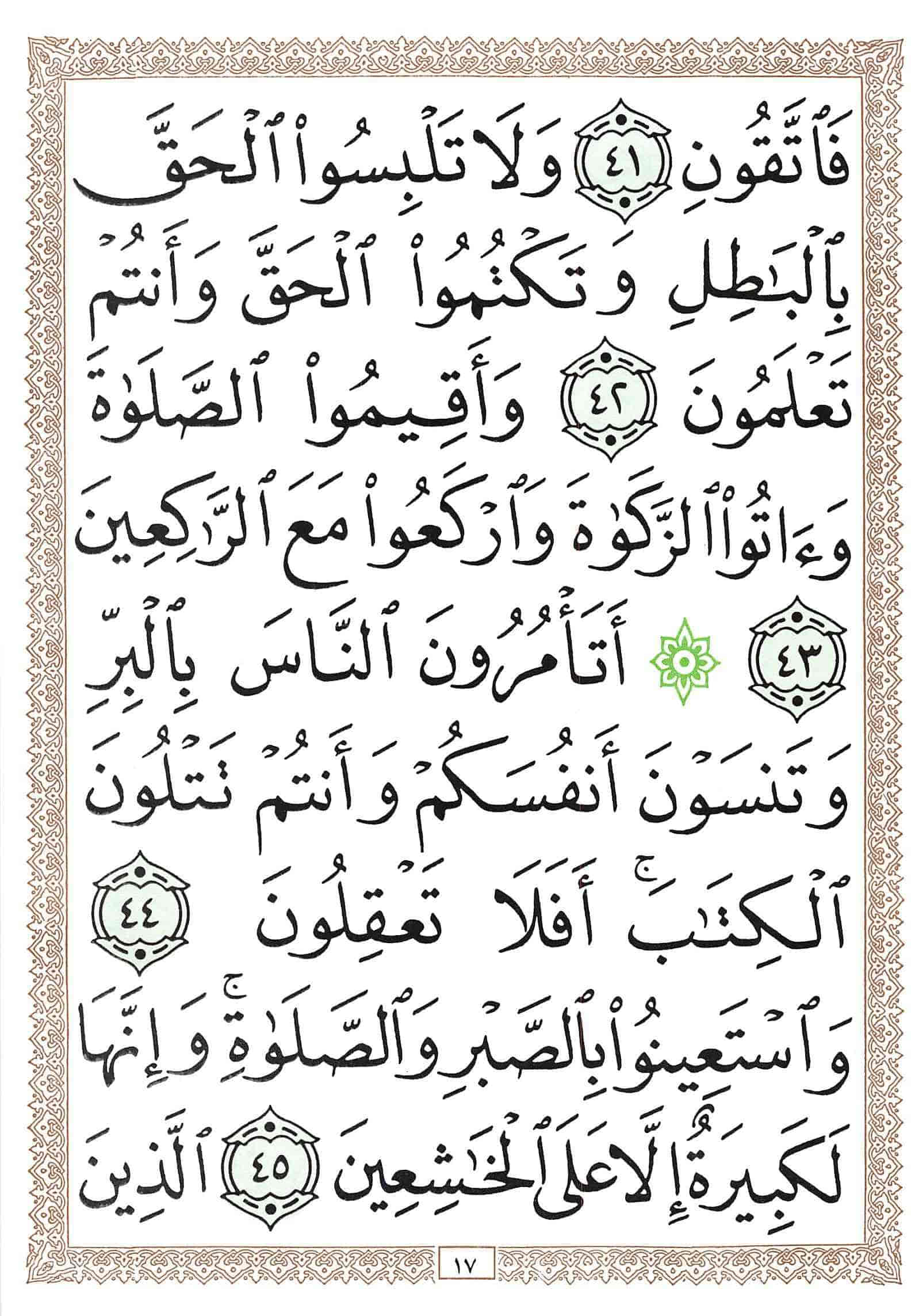 صفحة رقم 17 من قرآن الهاتف الجزء 1