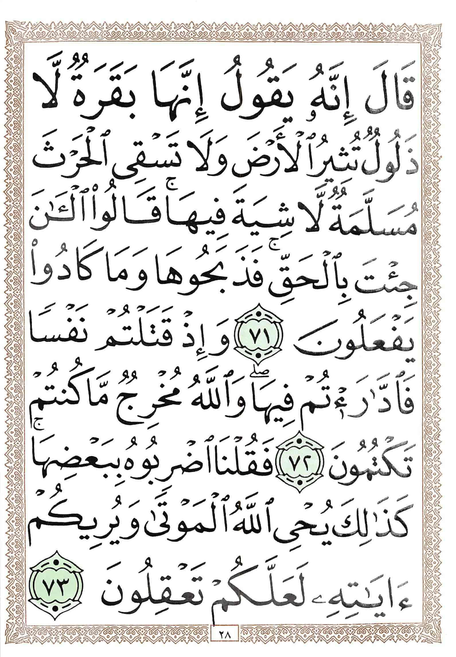 صفحة رقم 28 من قرآن الهاتف الجزء 1