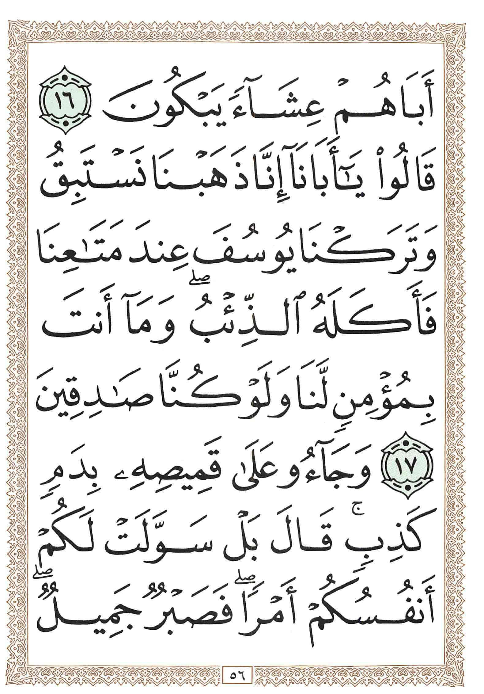 صفحة رقم 56 من قرآن الهاتف الجزء 12