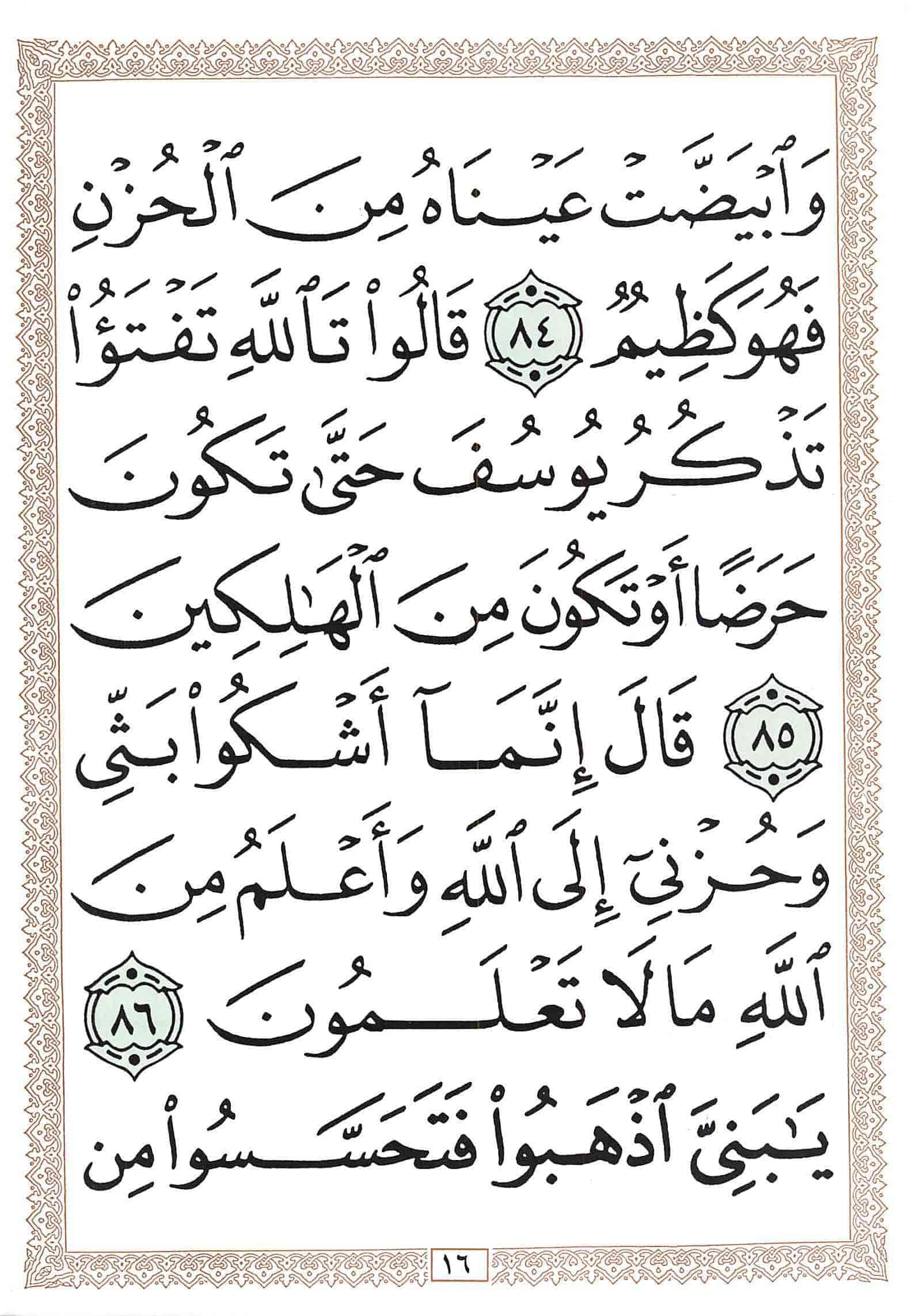 صفحة رقم 16 من قرآن الهاتف الجزء 13