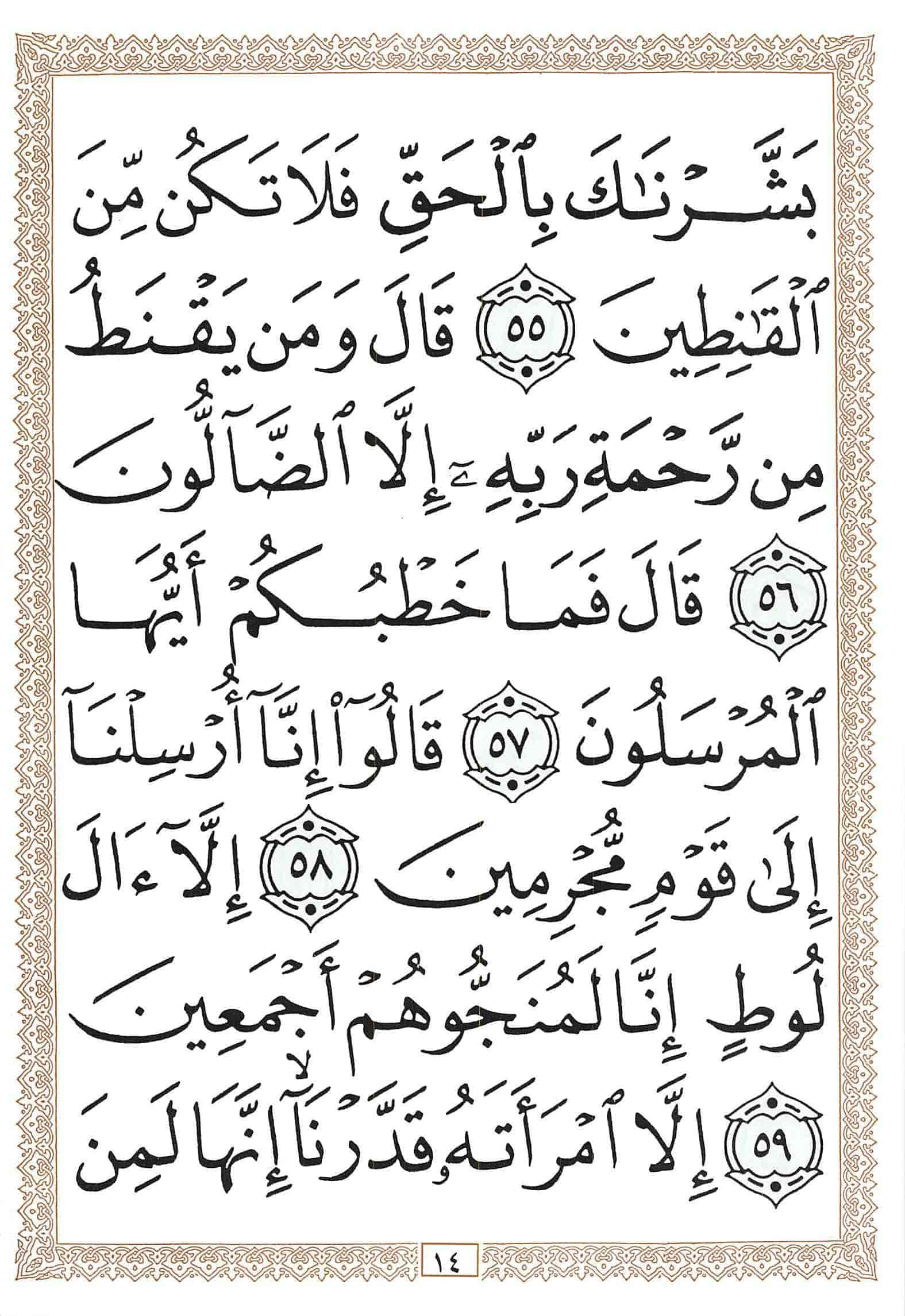 صفحة رقم 14 من قرآن الهاتف الجزء 14