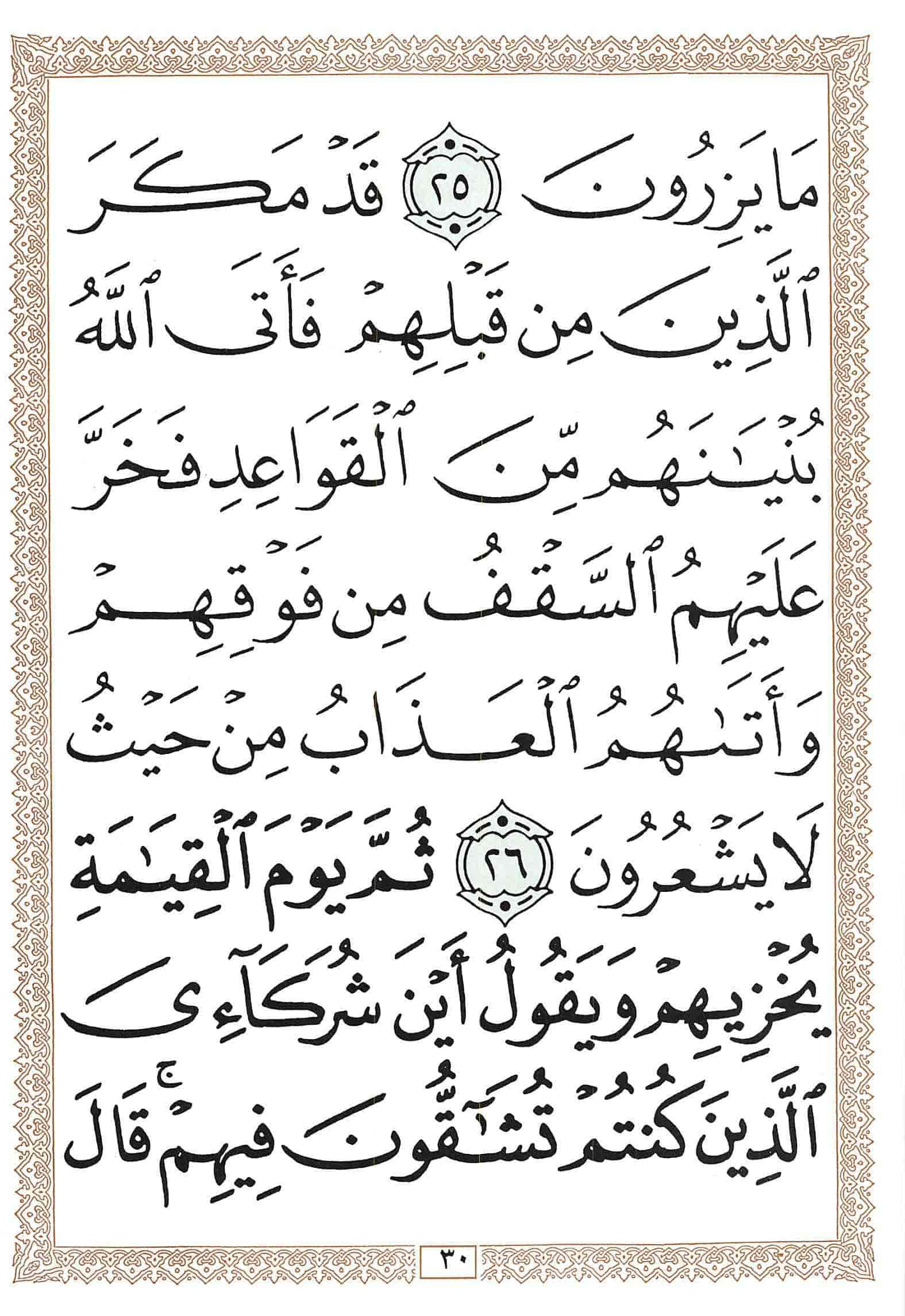 صفحة رقم 30 من قرآن الهاتف الجزء 14