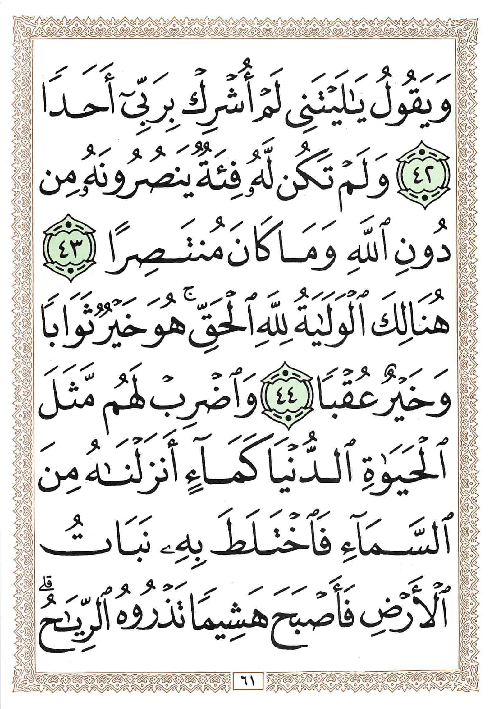 صفحة رقم 61 من قرآن الهاتف الجزء 15