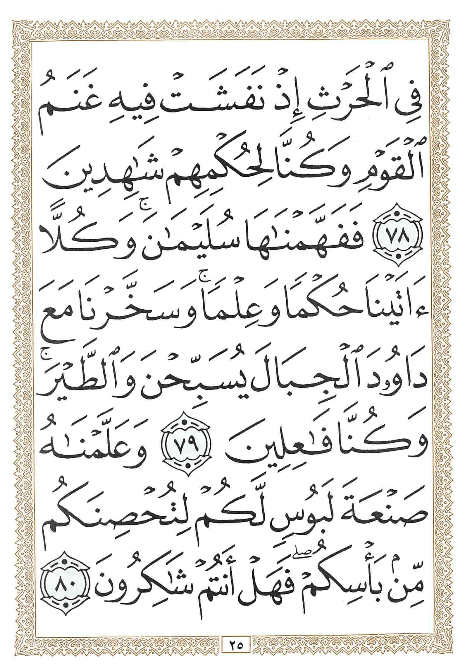 صفحة رقم 25 من قرآن الهاتف الجزء 17