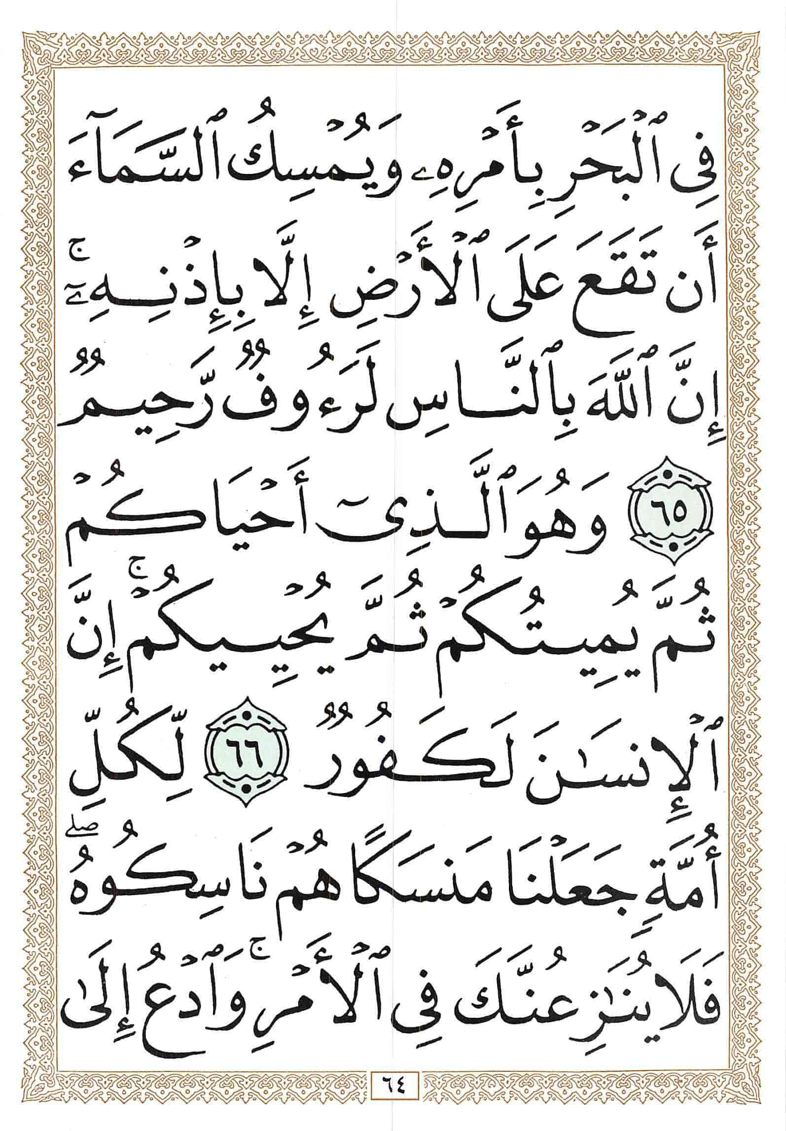 صفحة رقم 64 من قرآن الهاتف الجزء 17