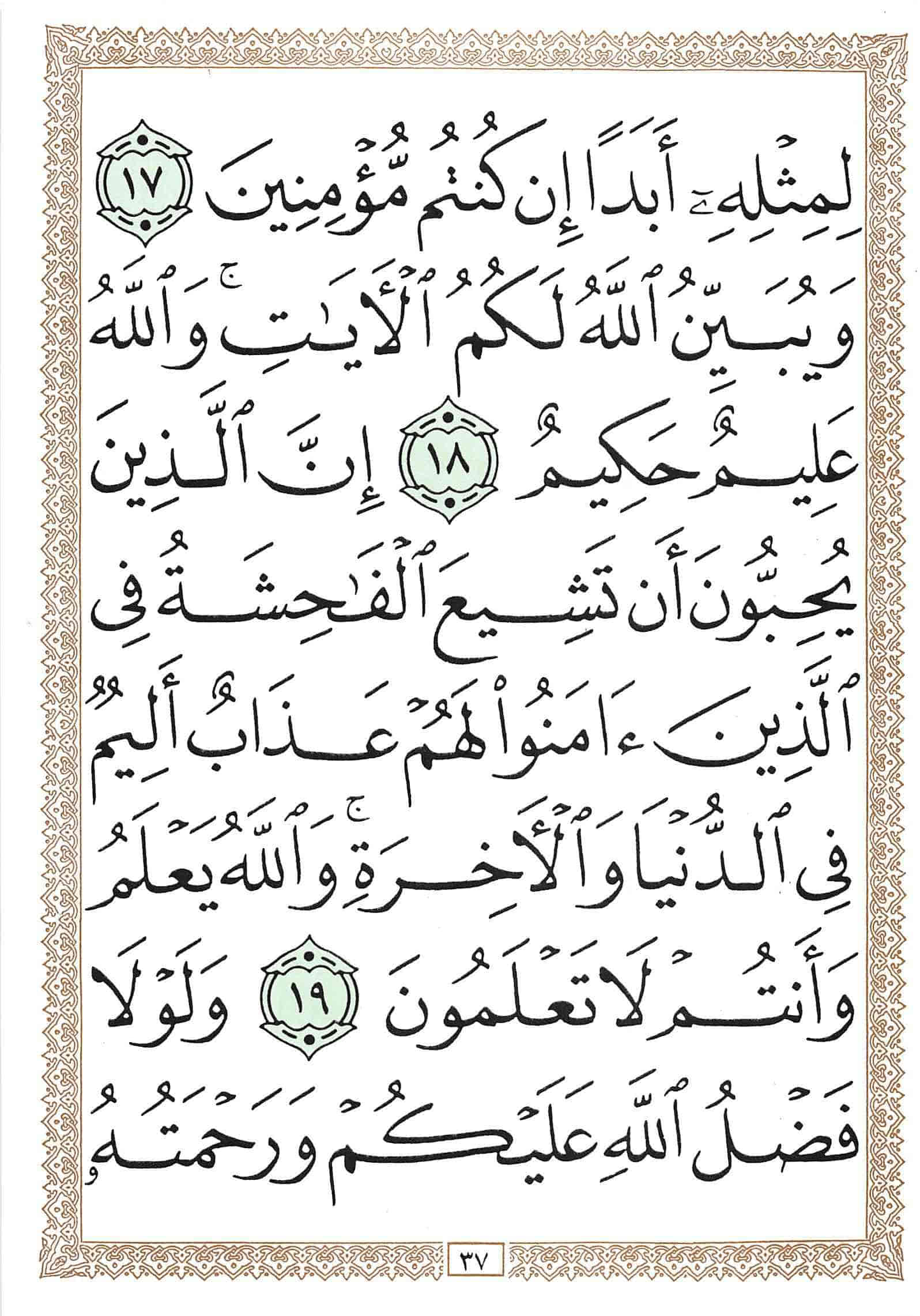 صفحة رقم 37 من قرآن الهاتف الجزء 18