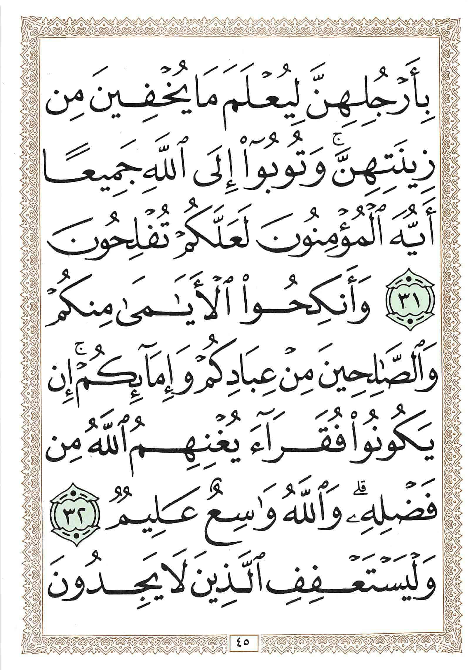 صفحة رقم 45 من قرآن الهاتف الجزء 18