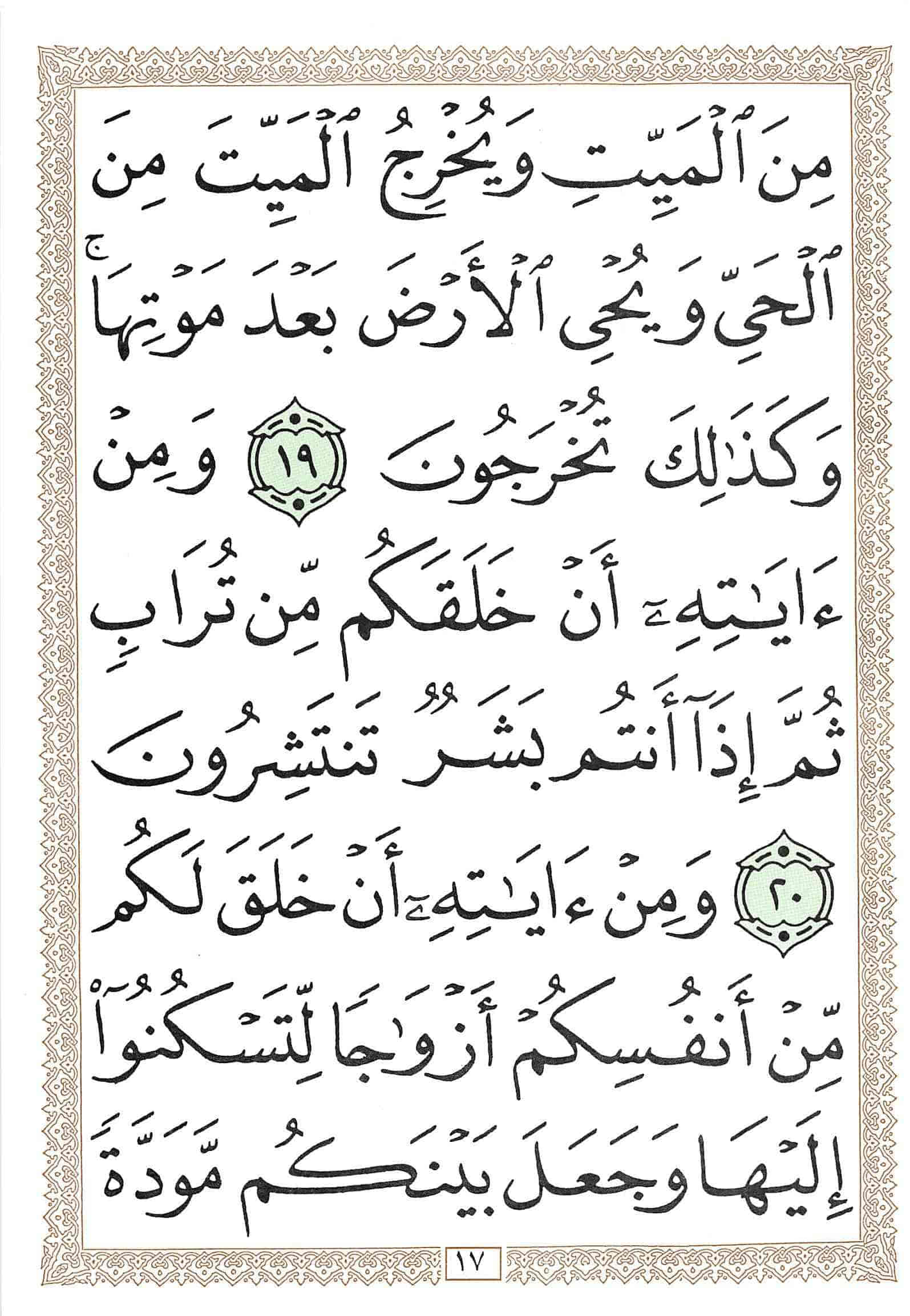 صفحة رقم 17 من قرآن الهاتف الجزء 21