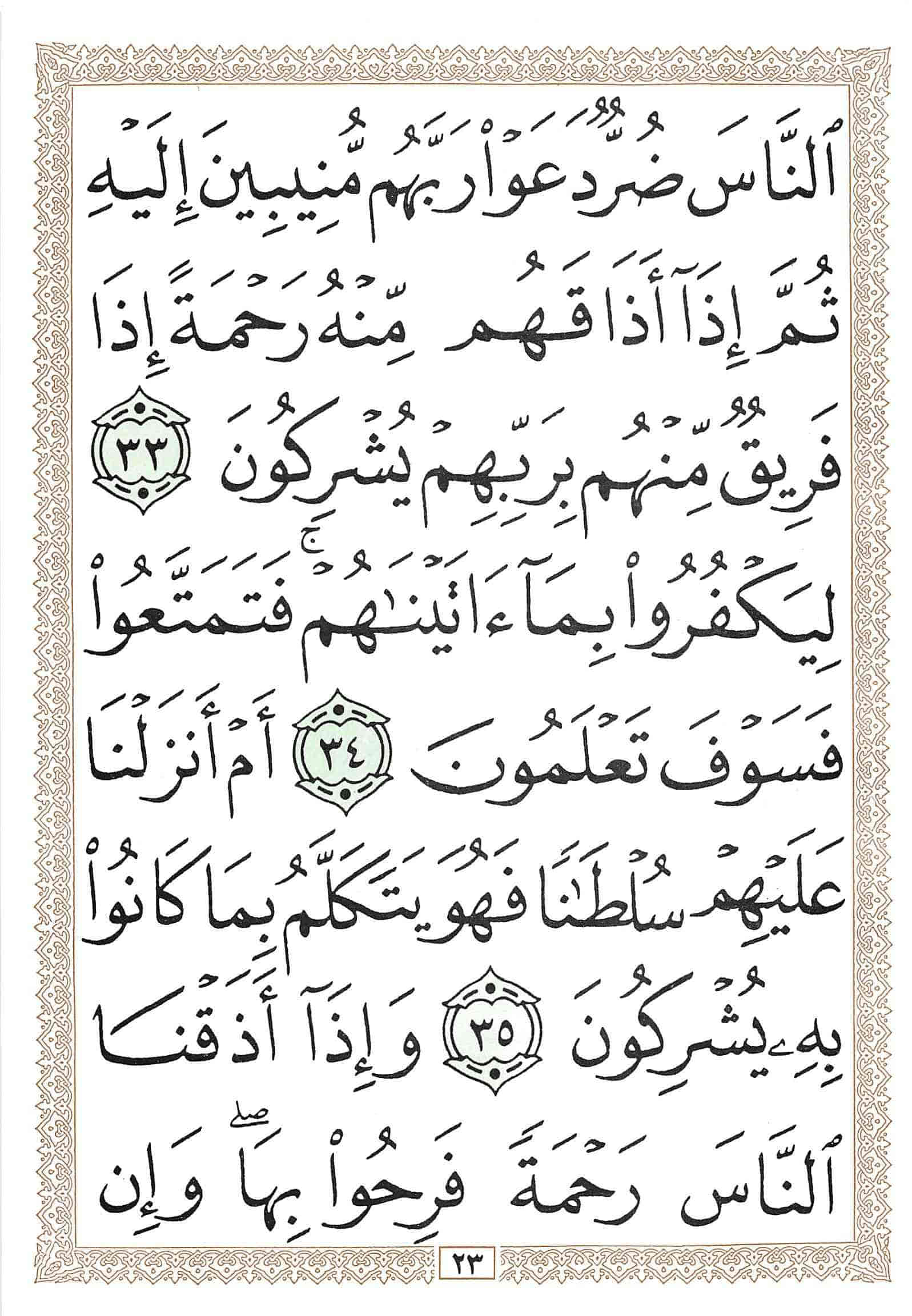 صفحة رقم 23 من قرآن الهاتف الجزء 21