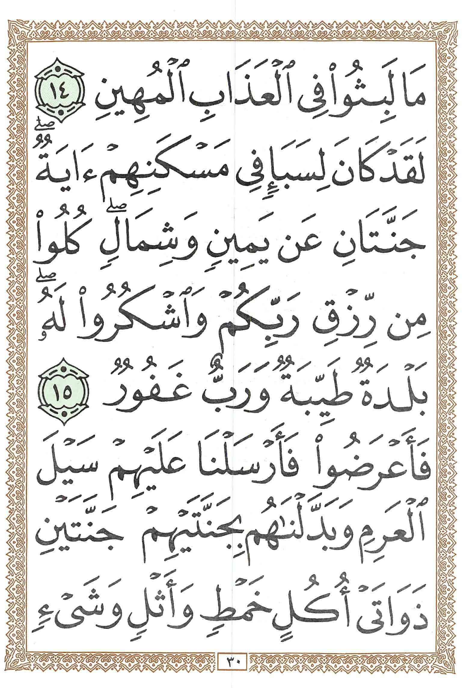 صفحة رقم 30 من قرآن الهاتف الجزء 22