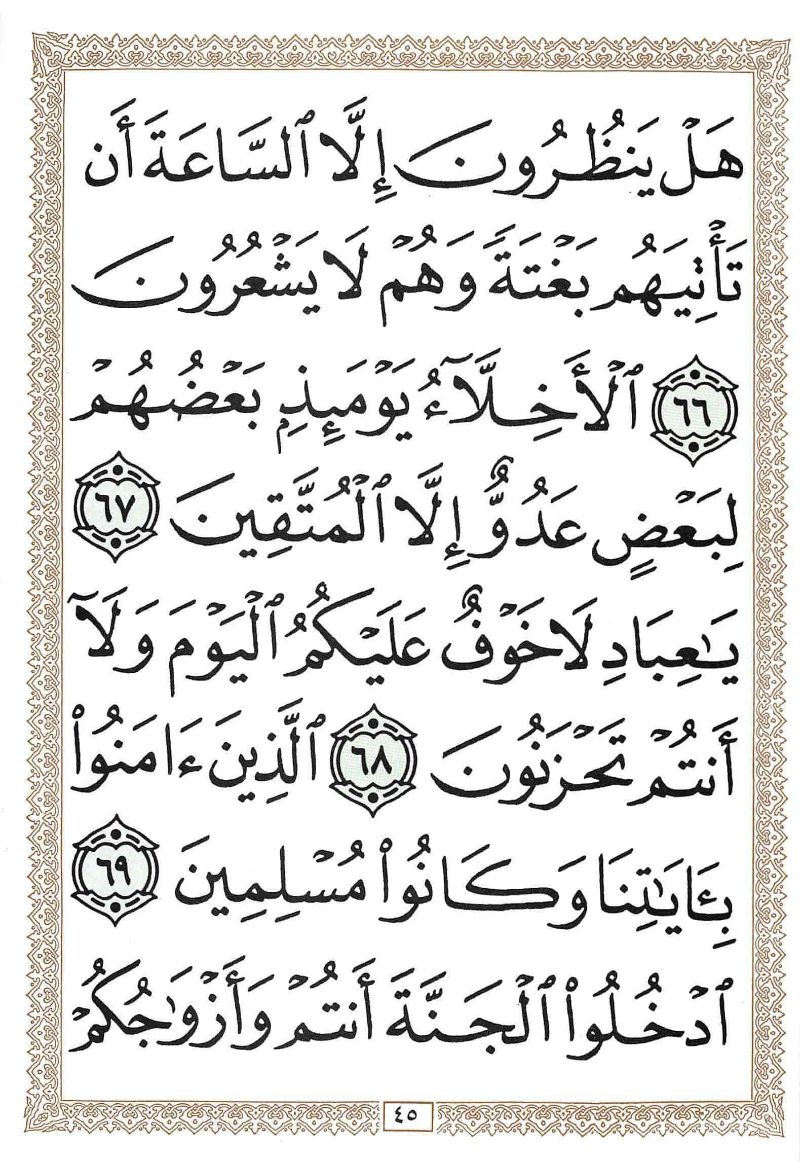 صفحة رقم 45 من قرآن الهاتف الجزء 25