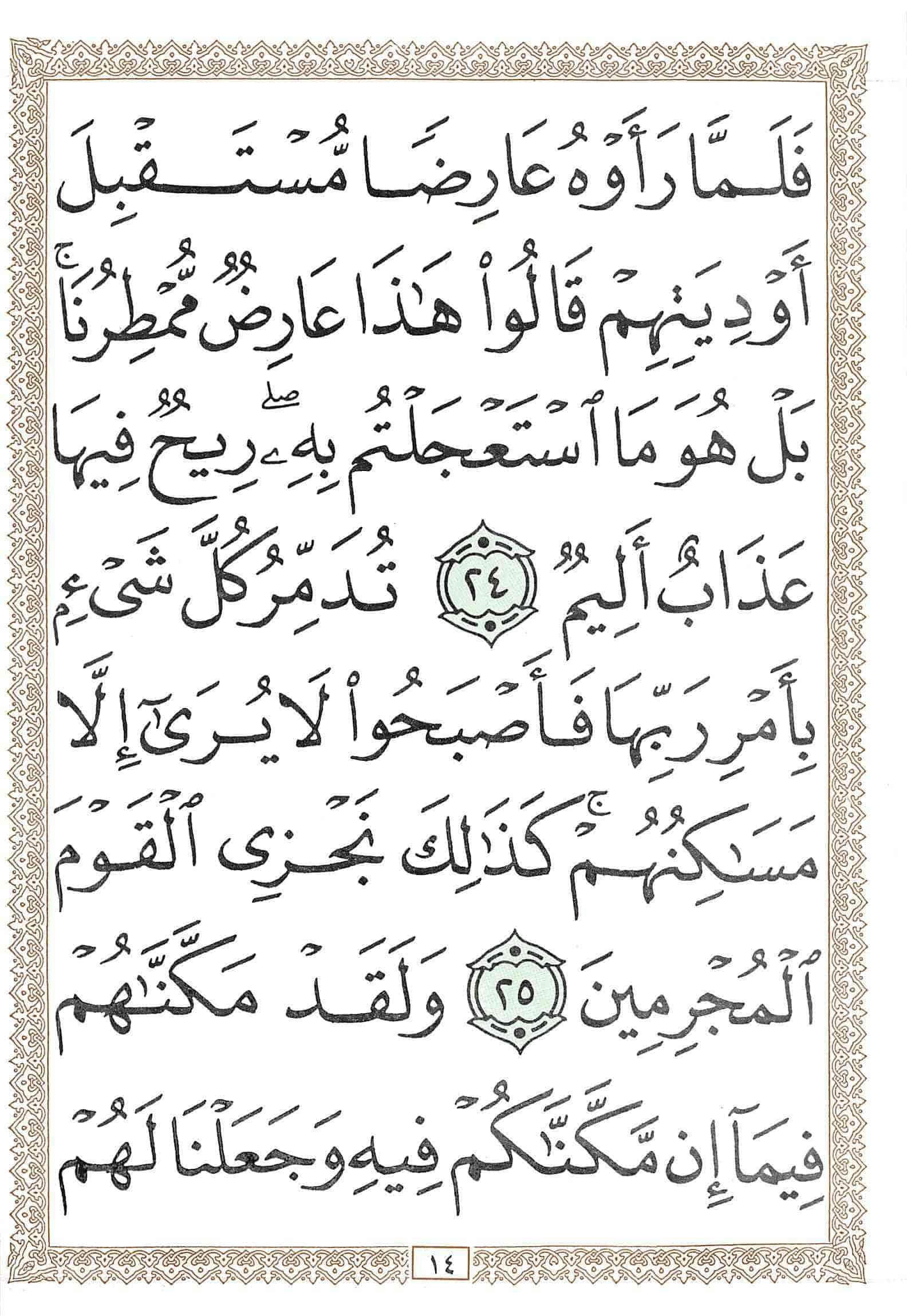 صفحة رقم 14 من قرآن الهاتف الجزء 26