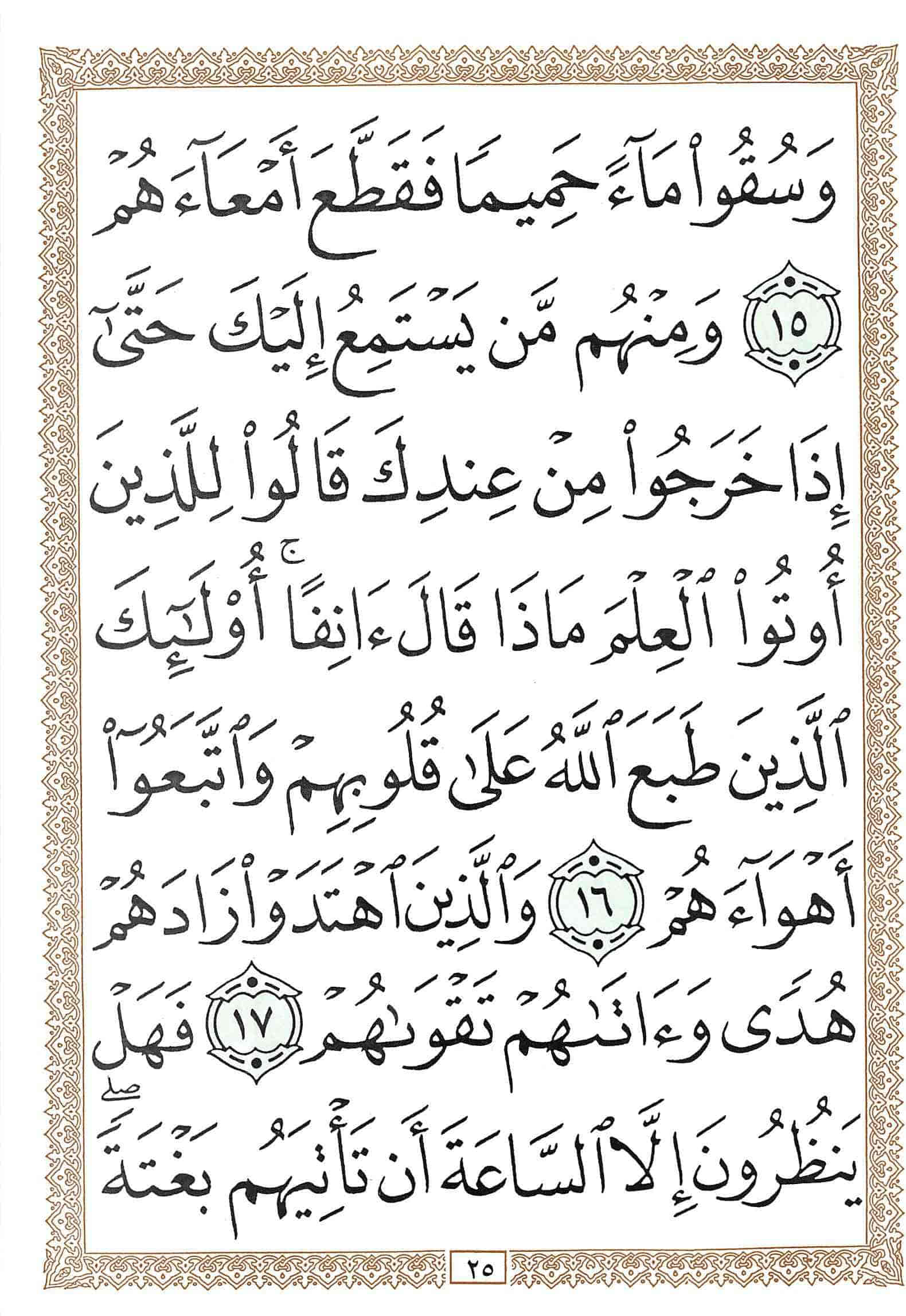 صفحة رقم 25 من قرآن الهاتف الجزء 26
