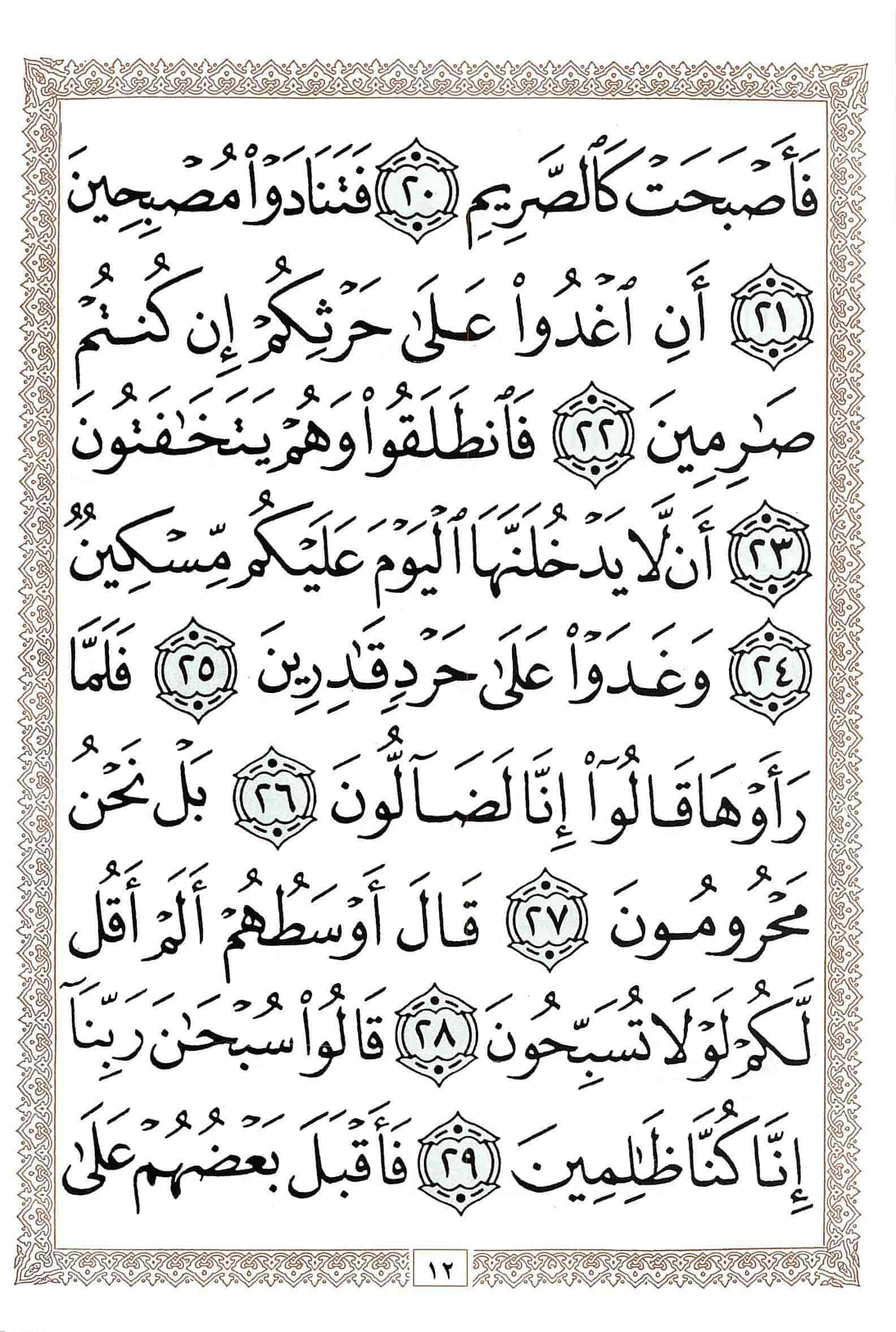 صفحة رقم 12 من قرآن الهاتف الجزء 29