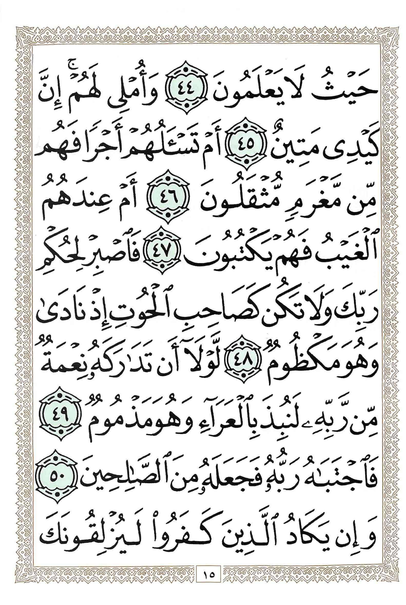 صفحة رقم 15 من قرآن الهاتف الجزء 29