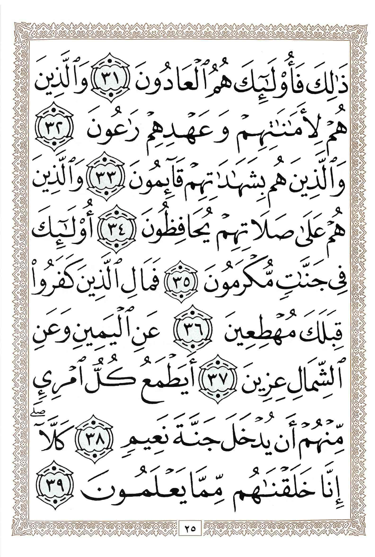 صفحة رقم 25 من قرآن الهاتف الجزء 29