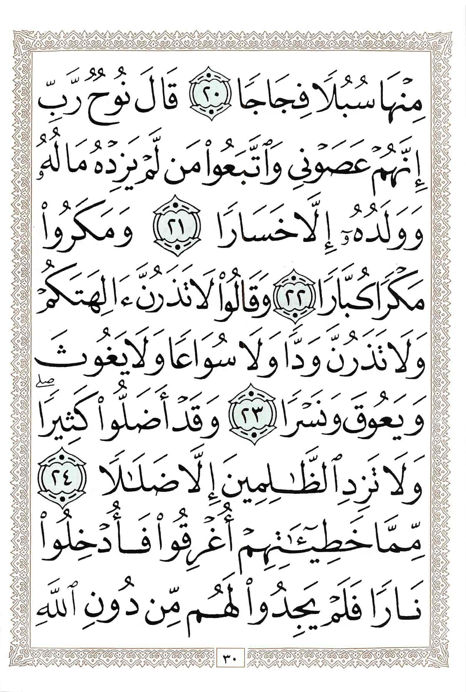 صفحة رقم 30 من قرآن الهاتف الجزء 29