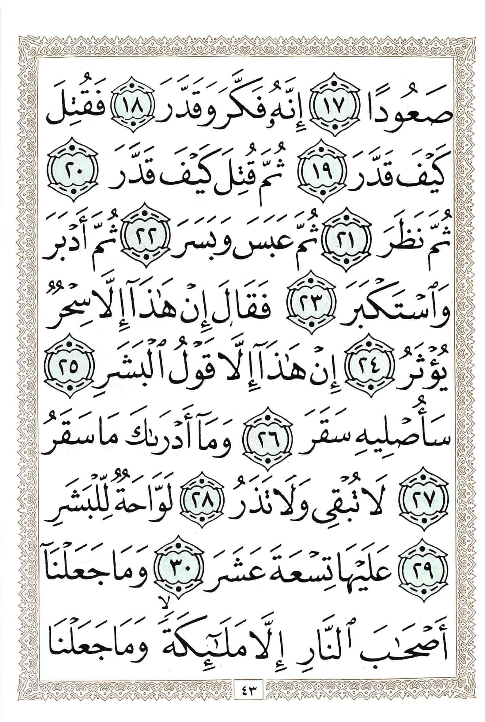 صفحة رقم 43 من قرآن الهاتف الجزء 29