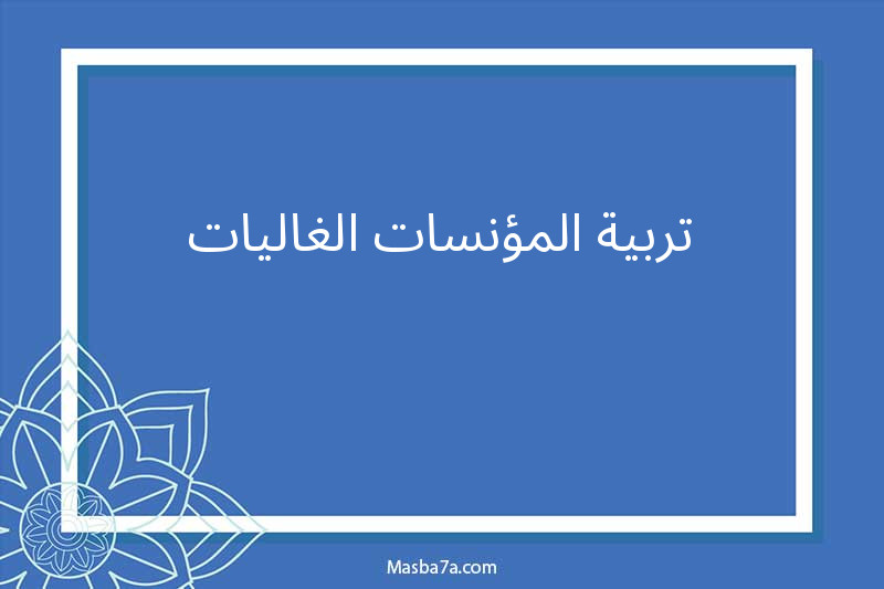تربية المؤنسات الغاليات